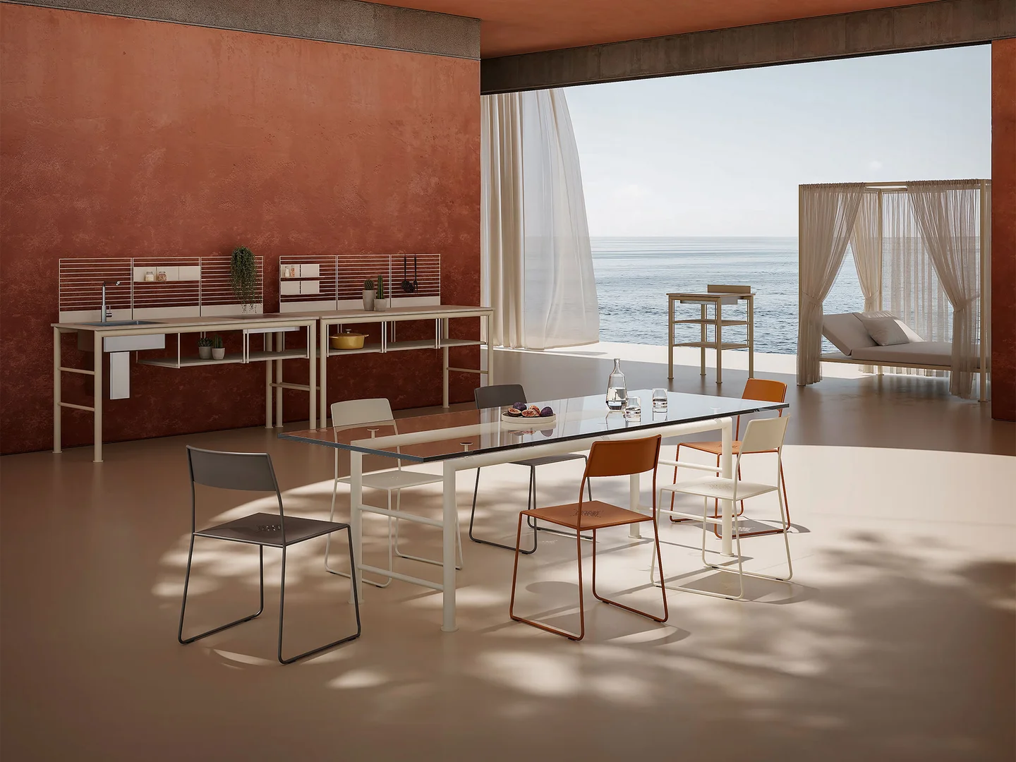 2.-Opinion-Ciatti_Axis-system_Axis-table_Nigelle-chairs_ILletto-bed